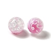 Duotone Spray Painted Crackle Acrylic Beads X-OACR-G029-02-3