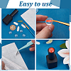 200Pcs Transparent Glass Nail Polish Color Card AJEW-FG0007-95-3