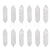Olycraft 12Pcs Faceted Natural Quartz Crystal Beads G-OC0003-64-1