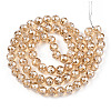 Electroplate Transparent Glass Beads Strands X-EGLA-N002-34C-C07-2