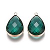 Brass Glass Pendants GLAA-G054-01G-2