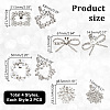 8Pcs 4 Styles Detachable Alloy Rhinestone Shoe Buckle Clips FIND-PH0021-57-2