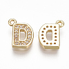 Brass Cubic Zirconia Charms KK-S348-330D-2