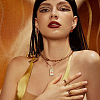 Brass with Cubic Zirconia Pendants Necklaces NJEW-LP0001-45A-G-4