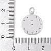 Brass Micro Pave Clear Cubic Zirconia Pendants KK-P339-20P-3