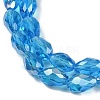 Transparent Electroplate Glass Beads Strands EGLA-N013-T6mm-B17-3