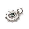 Brass Micro Pave Cubic Zirconia Charms KK-U033-22P-03-2