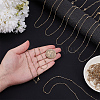 20Pcs Stainless Steel Round Snake Chain Necklaces with Ball NJEW-OC0001-08G-3