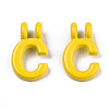 Spray Painted Alloy  2-Loop Link Pendants X-PALLOY-T075-48C-RS-2