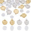 32Pcs 304 Stainless Steel Pendant Cabochon Settings STAS-TA0005-81-1