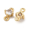 Rack Plating Brass Pave Clear Cubic Zirconia Links KKB-L215-047B-LG-2