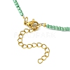 Lampwork Evil Eye Pendant Necklace with Glass Seed Beaded Chains for Women NJEW-JN04419-5