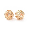 Brass Hollow Beads KK-TAC0002-76B-G-3