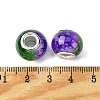 Two Tone Glass European Beads GPDL-K003-01G-3