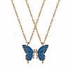 2Pcs Matching Butterfly Pendant Necklaces Set JN1033B-1-2