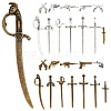 SUNNYCLUE 24Pcs Sword & Gun Pendant Kit for Jewelry Making DIY-SC0017-50-1