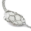 Natural Quartz Crystal Bullet Link Slider Bracelets BJEW-JB09901-05-2