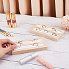 2-Slot Wooden Ring Display Stands ODIS-WH0025-88-4