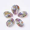 Printed Natural Cowrie Shell Beads X-SHEL-S274-27D-2