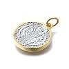 Brass Saint Benedict Medal Pendants KK-V010-01GP-01-2