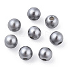 Spray Painted ABS Plastic Imitation Pearl Beads OACR-T015-05A-02-3