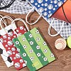 Olycraft 25Pcs 5 Colors Rectangle with Sport Good Pattern Paper Bags CARB-OC0001-01-5