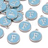Platinum Plated Alloy Enamel Charms ENAM-S118-04F-P-4