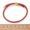 Leather Braided Cord Bracelets BJEW-G675-06G-15-5