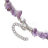 Natural Gemstone Beads Anklets AJEW-AN00583-12-3