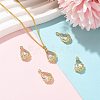 Transparent Glass Pendants GLAA-FZ0001-02B-5