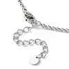 Rings 304 Stainless Steel with Rhinestone Pendant Necklace with Rolo Chains AJEW-Z025-02-3
