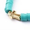 Handmade Polymer Clay Heishi Bead Stretch Bracelets BJEW-JB05090-04-3