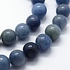 Dyed & Heated Natural Blue Aventurine Beads Strands X-G-I199-24-6mm-3