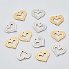12Pcs 2 Colors Ion Plating(IP) 201 Stainless Steel Pendants STAS-UN0029-75-4