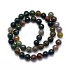 Natural Indian Agate Round Beads Strands G-G735-01-6mm-2