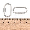 Non-Tarnish 304 Stainless Steel Screw Carabiner Lock Charms STAS-K192-01P-A-3