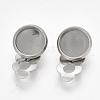 Non-Tarnish 304 Stainless Steel Clip-on Earring Findings STAS-S079-81B-2