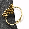 304 Stainless Steel Open Cuff Ring for Women RJEW-B109-01G-03-3