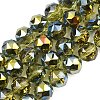 Transparent Electroplate Glass Beads Strands EGLA-N002-34C-B16-1