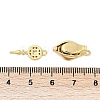 Brass Micro Pave Cubic Zirconia Box Clasps KK-P291-37G-4