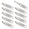 10Pcs Brass Micro Pave Clear Cubic Zirconia Watch Band Clasps KK-PH0014-30P-1