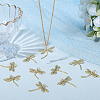 10Pcs Brass Micro Pave Clear Cubic Zirconia Pendants KK-BBC0021-86-4