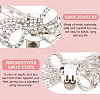 4Pcs 2 Colors Bowknot Alloy Rhinestone Shoe Decorations FIND-CP0002-27-6