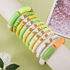 10Pcs 10 Style Handmade Polymer Clay Heishi Beaded Stretch Bracelets Set with Heart BJEW-SW00036-04-3