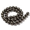 Natural Pyrite Beads Strands G-L031-10mm-01-2