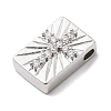 Brass Micro Pave Cubic Zirconia Beads KK-A277-20P-2