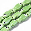 Handmade Porcelain Ceramic Beads Strands X1-PORC-T006-03E-1