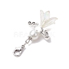 Wedding Season Angel Glass Pearl & Acrylic Pendant Decorations HJEW-JM01923-01-4
