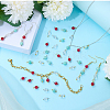 16Pcs 4 Styles December Birthstone Natural Amazonite Pendant and Connector Charms PALLOY-SW00118-4