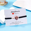 Sport Theme Plastic Charm Braided Bead Bracelets WG0CE78-04-1
